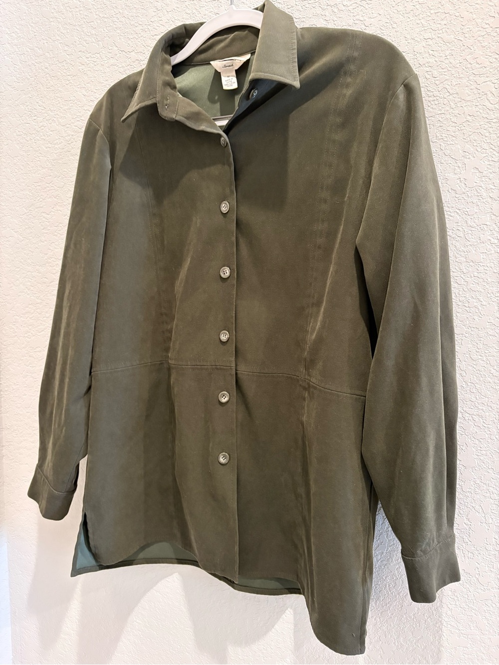 Talbots Olive Utility Button-Up Jacket